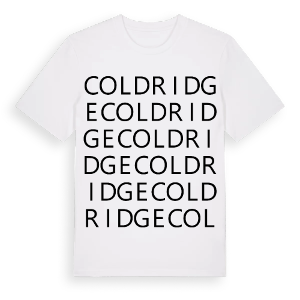 Coldridge ordlek t-shirt – ekologisk bomull t-shirt från Pinshirt