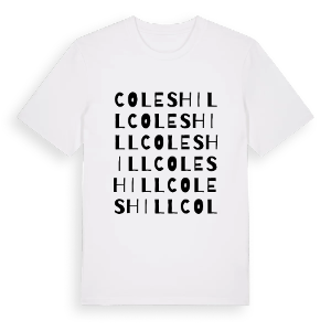 Coleshill ordlek t-shirt – ekologisk bomull t-shirt från Pinshirt