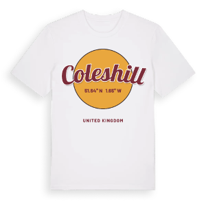 Coleshill cirkel t-shirt – ekologisk bomull t-shirt från Pinshirt