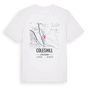 Coleshill karta t-shirt – ekologisk bomull t-shirt från Pinshirt