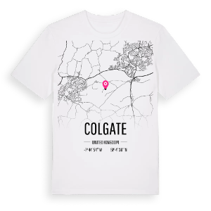 Colgate karta t-shirt – ekologisk bomull t-shirt från Pinshirt