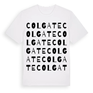 Colgate ordlek t-shirt – ekologisk bomull t-shirt från Pinshirt