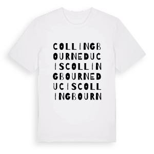 Collingbourne Ducis ordlek t-shirt – ekologisk bomull t-shirt från Pinshirt
