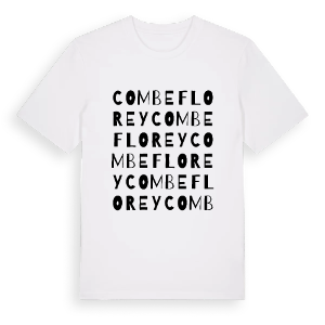 Combe Florey ordlek t-shirt – ekologisk bomull t-shirt från Pinshirt