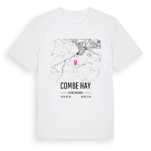 Combe Hay karta t-shirt – ekologisk bomull t-shirt från Pinshirt