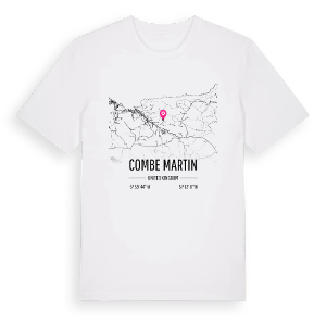 Combe Martin karta t-shirt – ekologisk bomull t-shirt från Pinshirt