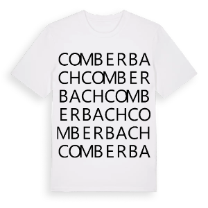 Comberbach ordlek t-shirt – ekologisk bomull t-shirt från Pinshirt
