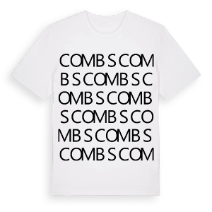 Combs ordlek t-shirt – ekologisk bomull t-shirt från Pinshirt