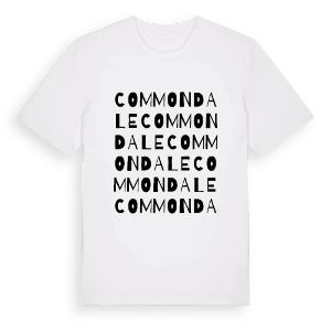 Commondale ordlek t-shirt – ekologisk bomull t-shirt från Pinshirt