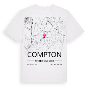 Compton karta t-shirt – ekologisk bomull t-shirt från Pinshirt