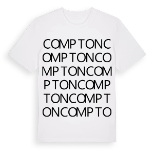 Compton ordlek t-shirt – ekologisk bomull t-shirt från Pinshirt