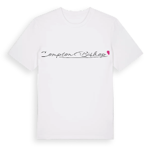 Compton Bishop hjärta t-shirt – ekologisk bomull t-shirt från Pinshirt