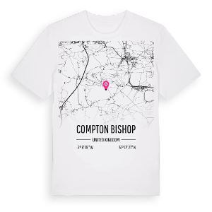 Compton Bishop karta t-shirt – ekologisk bomull t-shirt från Pinshirt