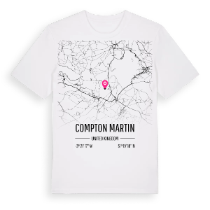 Compton Martin karta t-shirt – ekologisk bomull t-shirt från Pinshirt