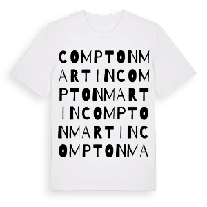 Compton Martin ordlek t-shirt – ekologisk bomull t-shirt från Pinshirt