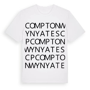 Compton Wynyates CP ordlek t-shirt – ekologisk bomull t-shirt från Pinshirt