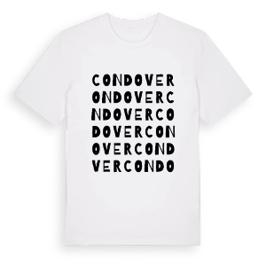 Condover ordlek t-shirt – ekologisk bomull t-shirt från Pinshirt