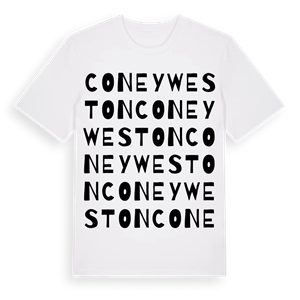 Coney Weston ordlek t-shirt – ekologisk bomull t-shirt från Pinshirt