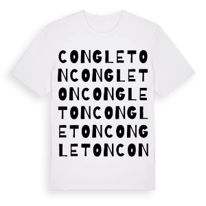 Congleton ordlek t-shirt – ekologisk bomull t-shirt från Pinshirt