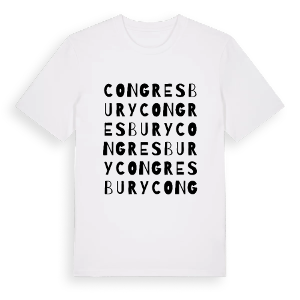 Congresbury ordlek t-shirt – ekologisk bomull t-shirt från Pinshirt