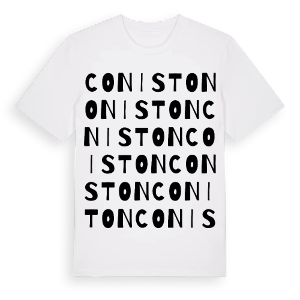 Coniston ordlek t-shirt – ekologisk bomull t-shirt från Pinshirt