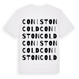 Coniston Cold ordlek t-shirt – ekologisk bomull t-shirt från Pinshirt