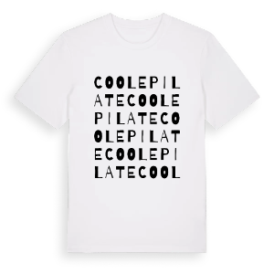 Coole Pilate ordlek t-shirt – ekologisk bomull t-shirt från Pinshirt