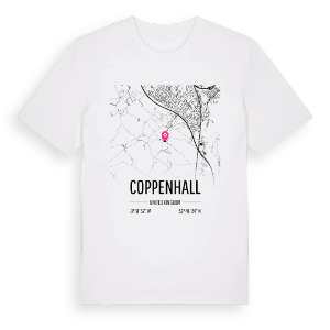 Coppenhall karta t-shirt – ekologisk bomull t-shirt från Pinshirt