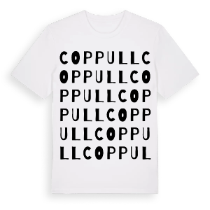 Coppull ordlek t-shirt – ekologisk bomull t-shirt från Pinshirt