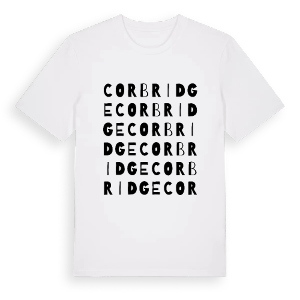 Corbridge ordlek t-shirt – ekologisk bomull t-shirt från Pinshirt