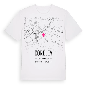 Coreley karta t-shirt – ekologisk bomull t-shirt från Pinshirt