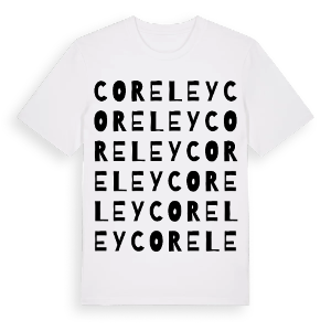Coreley ordlek t-shirt – ekologisk bomull t-shirt från Pinshirt