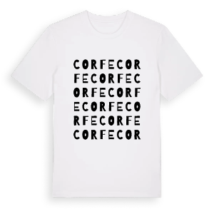 Corfe ordlek t-shirt – ekologisk bomull t-shirt från Pinshirt