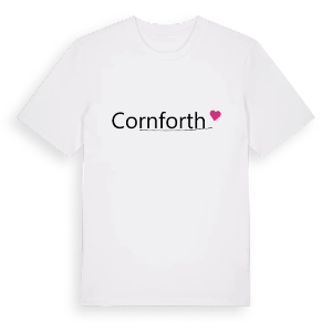 Cornforth hjärta t-shirt – ekologisk bomull t-shirt från Pinshirt