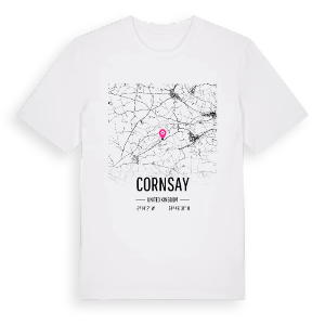 Cornsay karta t-shirt – ekologisk bomull t-shirt från Pinshirt