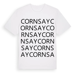 Cornsay ordlek t-shirt – ekologisk bomull t-shirt från Pinshirt