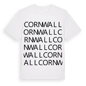 Cornwall ordlek t-shirt – ekologisk bomull t-shirt från Pinshirt