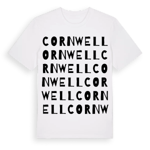 Cornwell ordlek t-shirt – ekologisk bomull t-shirt från Pinshirt