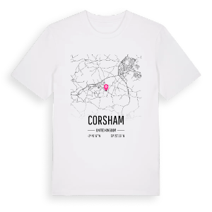 Corsham karta t-shirt – ekologisk bomull t-shirt från Pinshirt