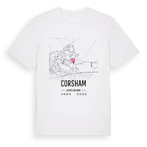 Corsham karta t-shirt – ekologisk bomull t-shirt från Pinshirt