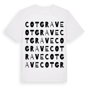 Cotgrave ordlek t-shirt – ekologisk bomull t-shirt från Pinshirt