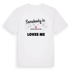 Någon i Covenham St Bartholomew älskar mig t-shirt – ekologisk bomull t-shirt från Pinshirt