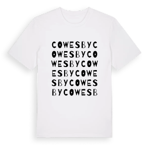 Cowesby ordlek t-shirt – ekologisk bomull t-shirt från Pinshirt