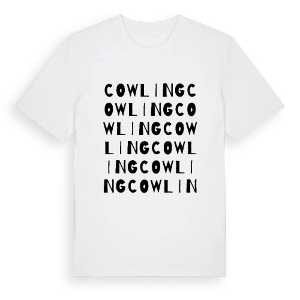 Cowling ordlek t-shirt – ekologisk bomull t-shirt från Pinshirt