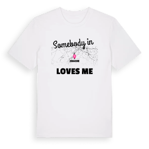 Någon i Cracoe älskar mig t-shirt – ekologisk bomull t-shirt från Pinshirt