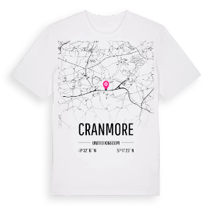 Cranmore karta t-shirt – ekologisk bomull t-shirt från Pinshirt