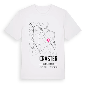 Craster karta t-shirt – ekologisk bomull t-shirt från Pinshirt