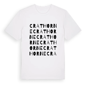 Crathorne ordlek t-shirt – ekologisk bomull t-shirt från Pinshirt
