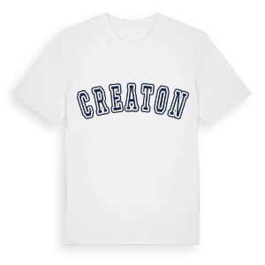 Creaton college t-shirt – ekologisk bomull t-shirt från Pinshirt