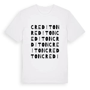 Crediton ordlek t-shirt – ekologisk bomull t-shirt från Pinshirt